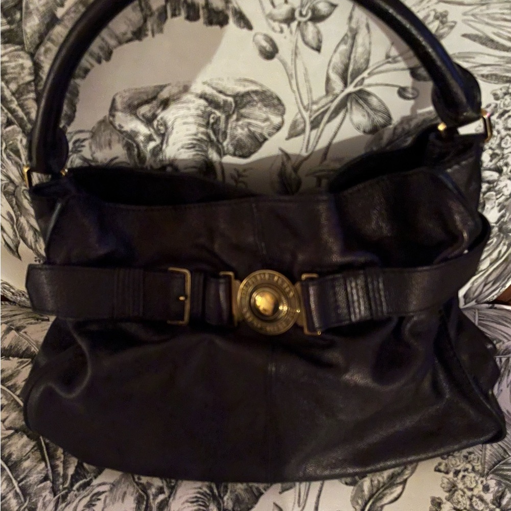 BURBERRY LAMBETH BAG BLACK PEBBLED LEATHER W/ORIGINAL PRORSUM DUSTER BAG
